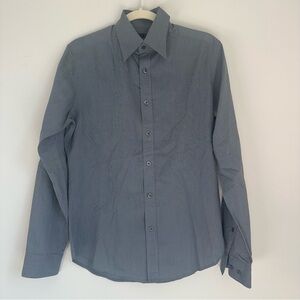 Theory Gray Dress Shirt Classic Design